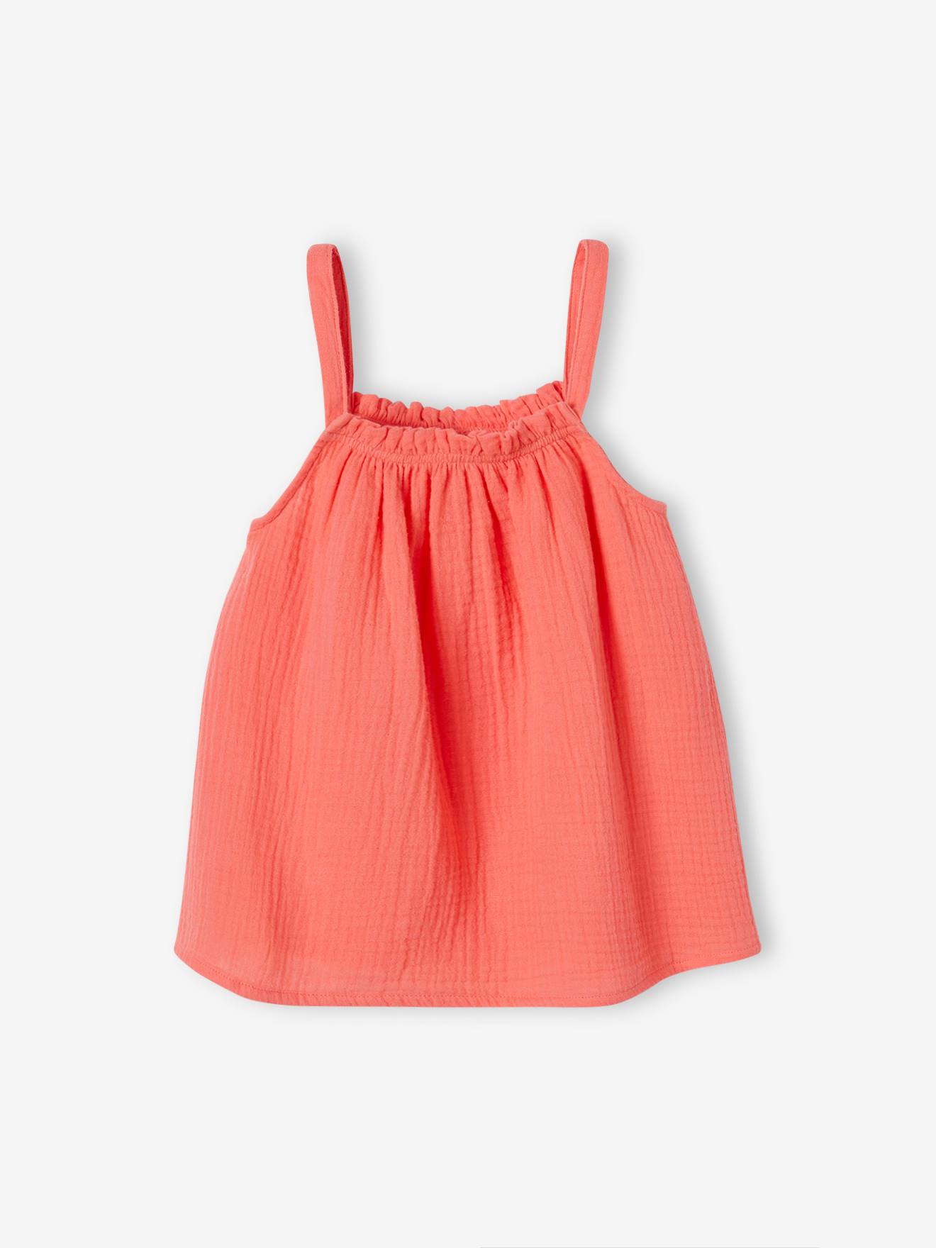 Vertbaudet Mädchen Top aus Musselin - beige