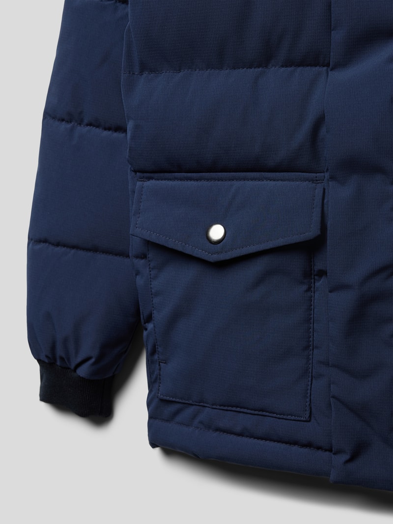 Steppjacke mit Kapuze Modell 'DAVID' in marineblau
