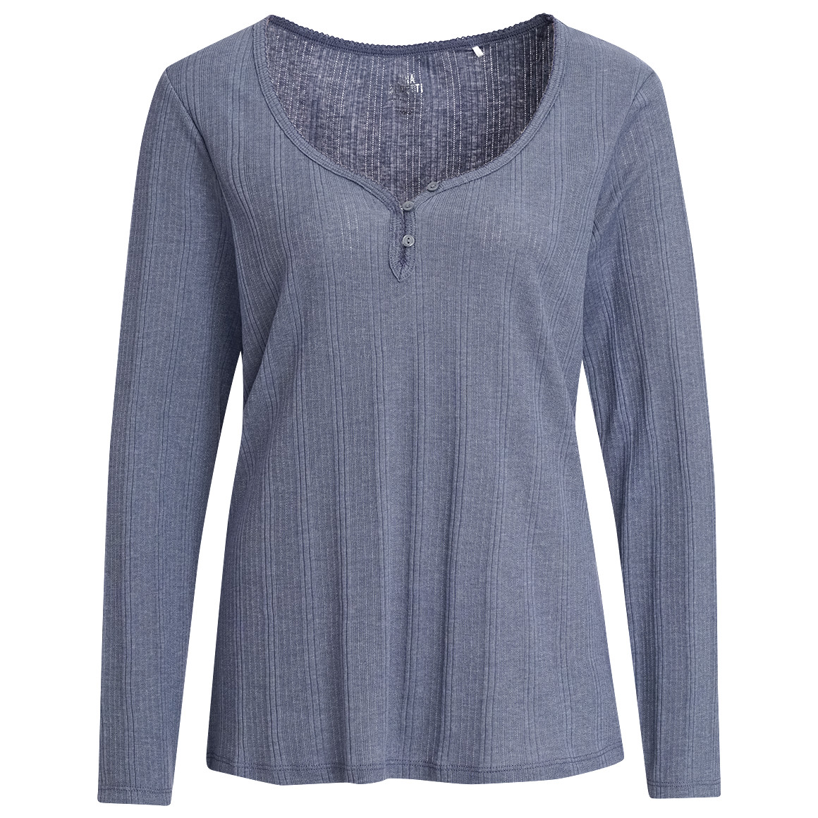 Damen Schlafshirt mit Ajour-Muster