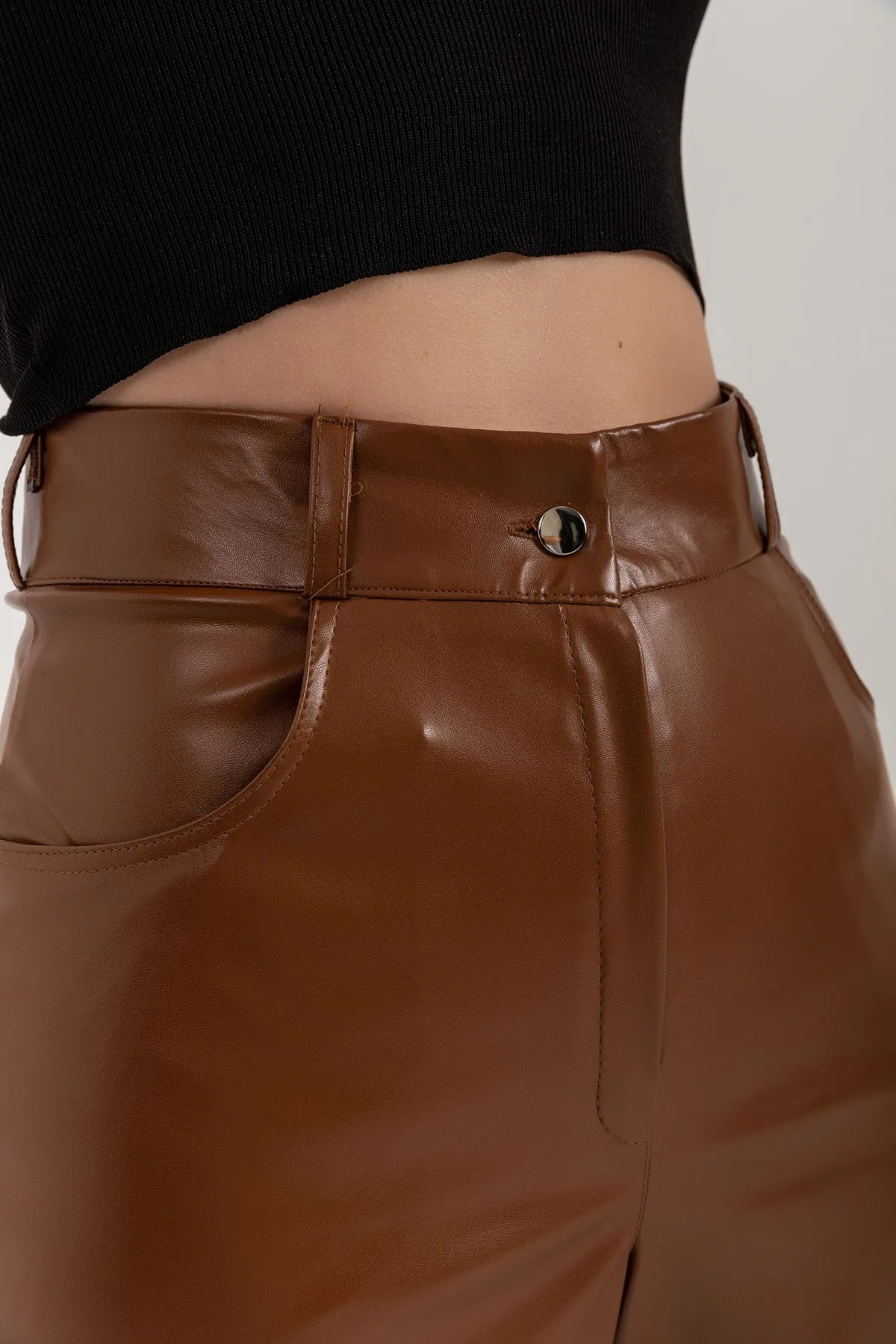 HAKKE  Damen-Lederhose mit hoher Taille