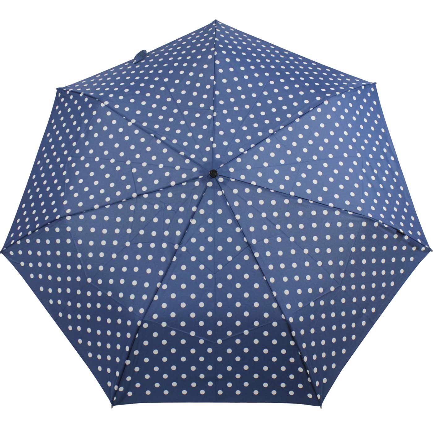 Knirps® Taschenregenschirm Slim Duomatic mit Auf-Zu-Automatik - Polka Dots, immer mit dabei, passt in jede Tasche