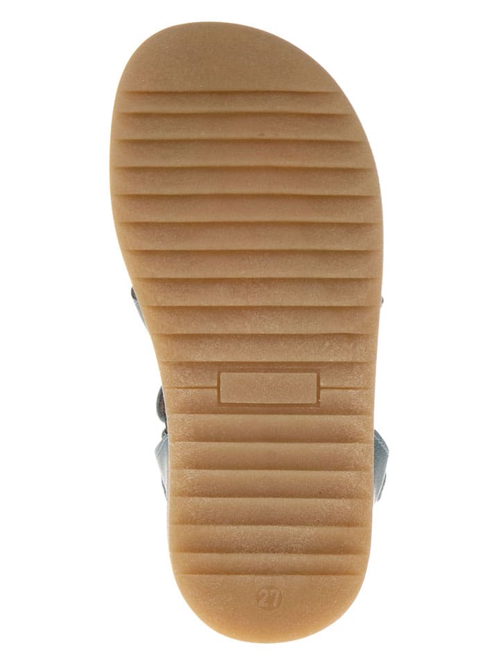 POM POM Leder-Halbsandalen in Blau günstig kaufen