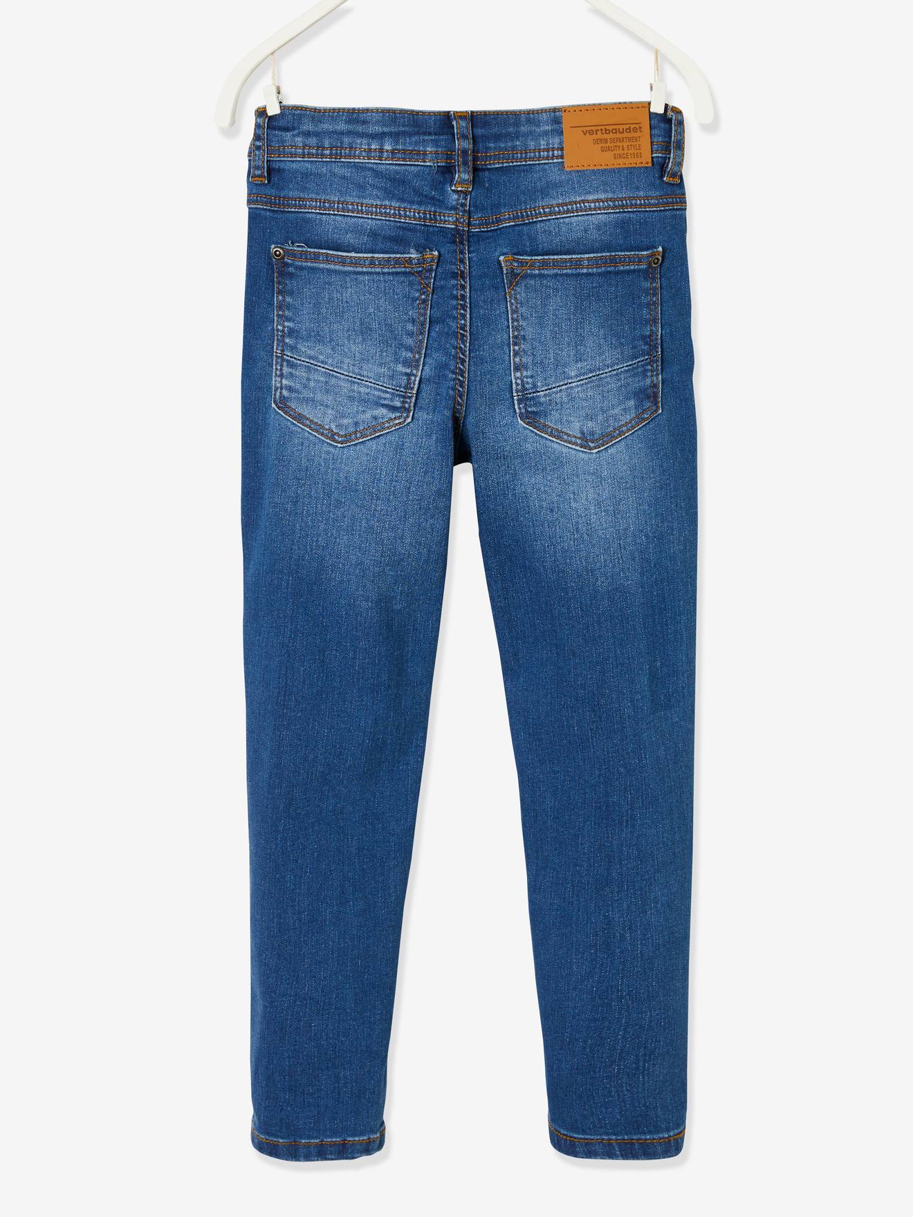Vertbaudet Jungen Slim-Fit-Jeans WATERLESS, Hüftweite COMFORT Oeko-Tex - dark blue