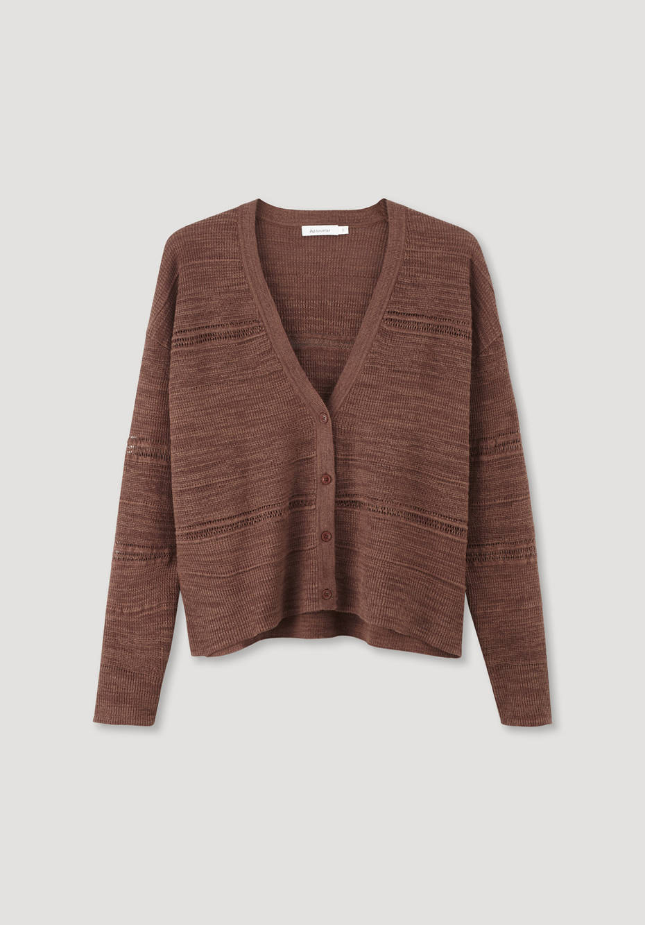 Strickjacke aus Leinen mit Bio-Baumwolle