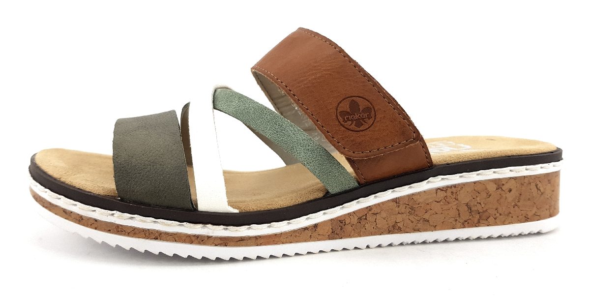 Rieker V3652-91 Grün 91 olive/ white
