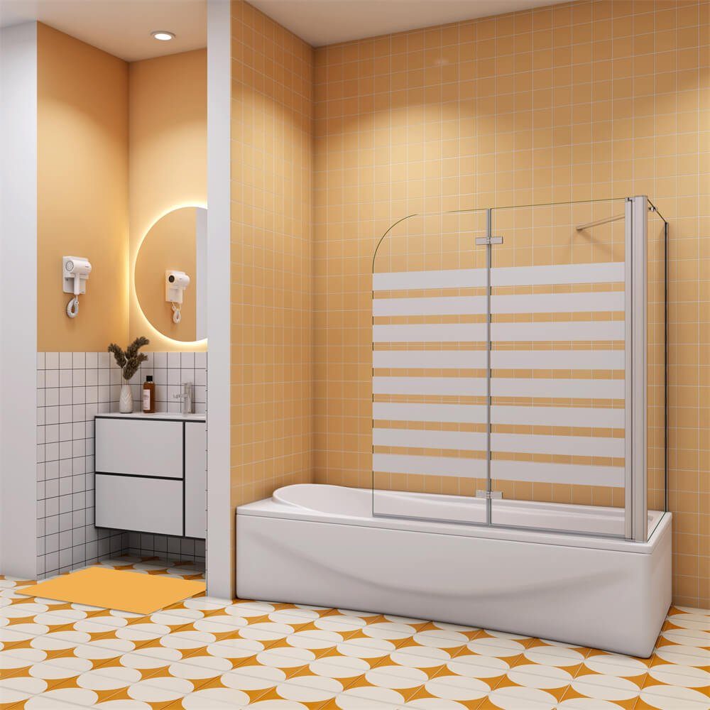 duschspa Badewannenaufsatz Faltwand Badewannenaufsatz mit Seitenwand Glaswand auf Badewanne, Einscheibensicherheitsglas, Sicherheitsglas, (Set), Glas, Breite 120cm