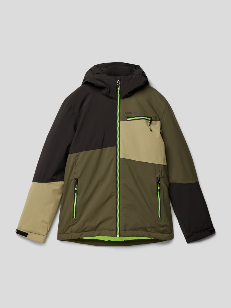 Funktionsjacke mit Brusttasche in khaki