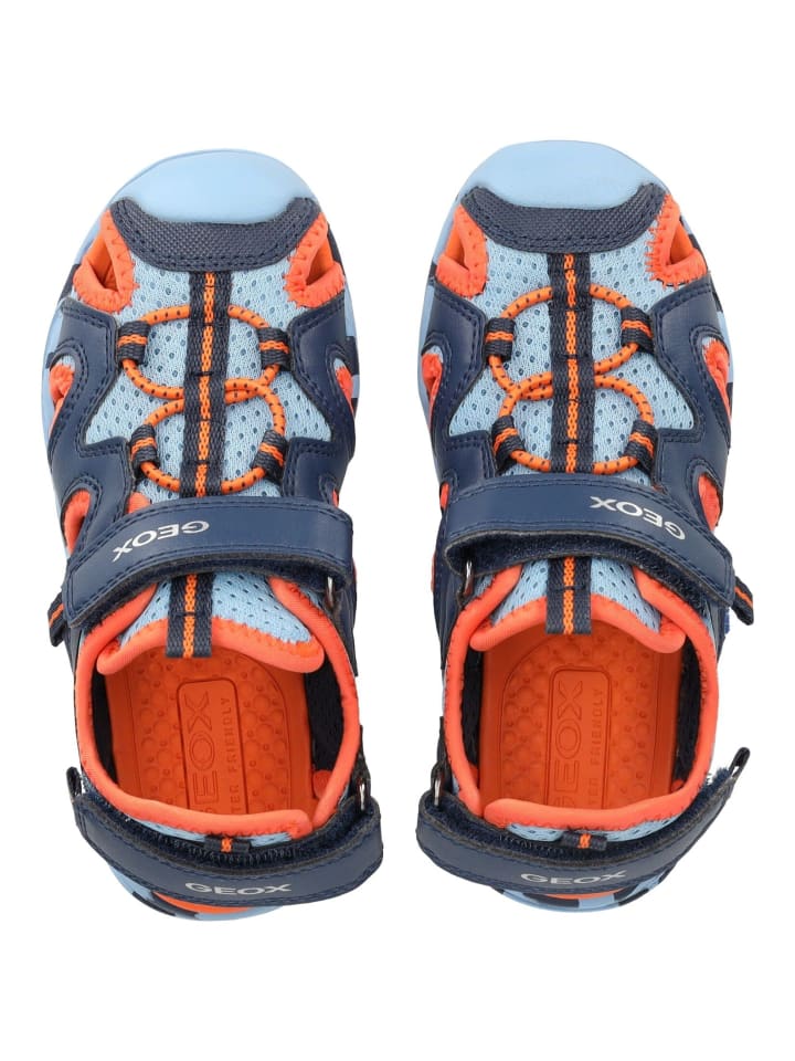 Geox Sandalen in Blau/Orange günstig kaufen