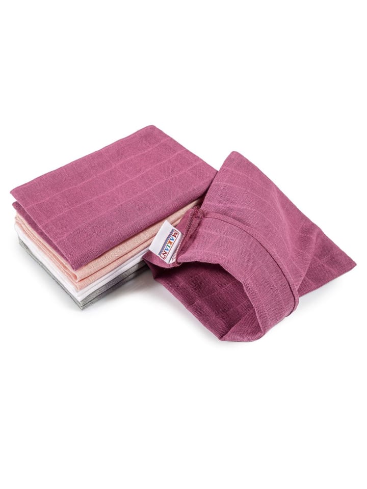 Makian Mull-Waschhandschuh 8er Pack 15 x 20 cm - Orchidee in rosa,lila günstig kaufen onesize