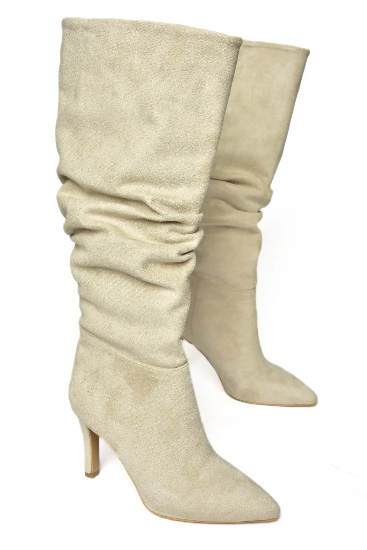 Fox Shoes  Haut-Wildleder-Damenstiefel mit dünnem Absatz L404868002
