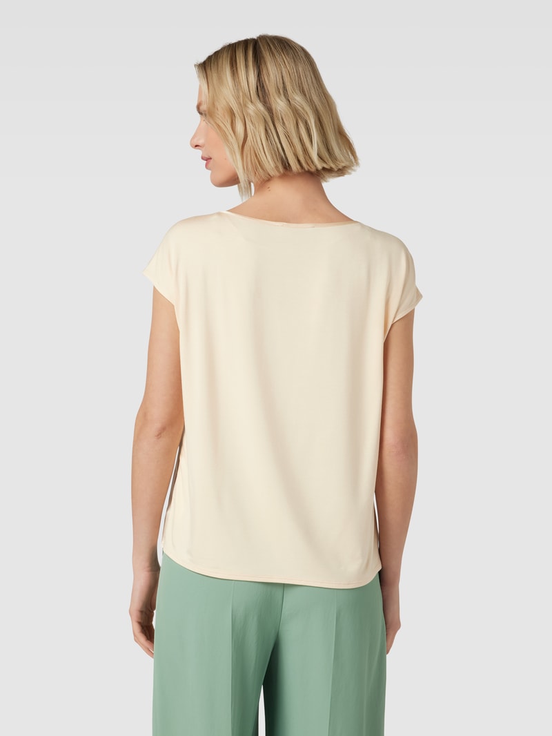 T-Shirt mit V-Ausschnitt in sand