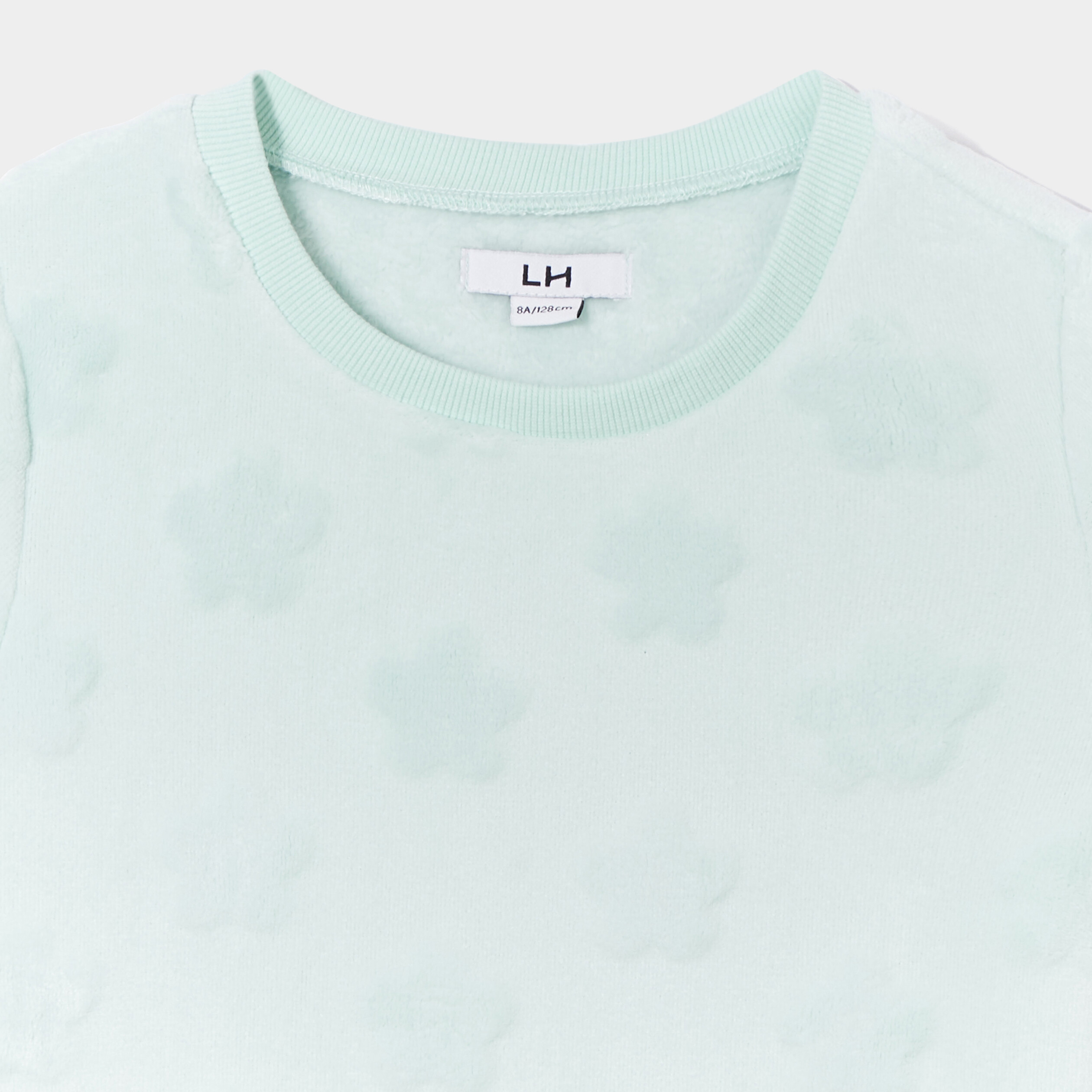 Sweat doux manches longues bleu gris fille | La Halle