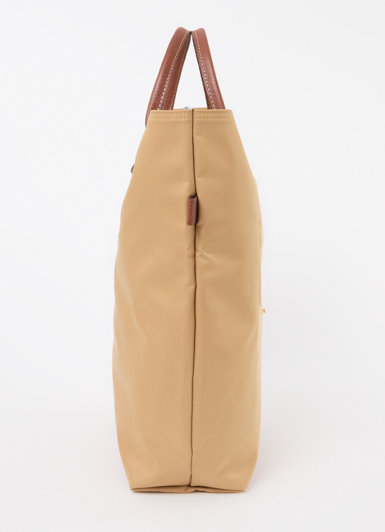 Geantă Longchamp Le Pliage Original, mărimea M, cu detalii din piele.