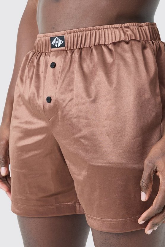 Mittellange Satin-Badehose