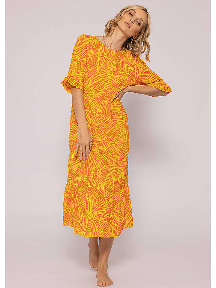 SASSYCLASSY Kleid in Orange/ Gelb günstig kaufen onesize