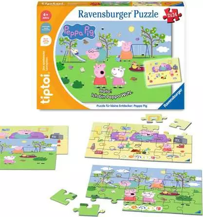 Kinderpuzzle ab 4 Jahren - tiptoi® Puzzle für kleine Entdecker: Peppa Pig - 24 Teile