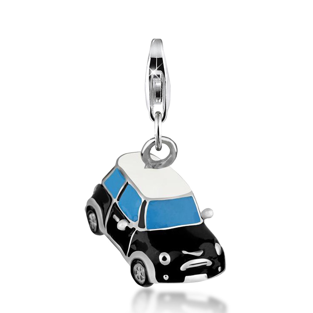Nenalina Nenalina Amulette Femmes Mini Cooper Pendentif voiture avec émail en argent sterl Pendentif