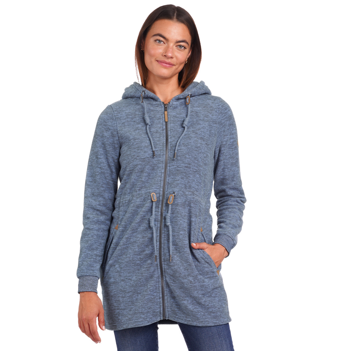 Damen Fleecejacke mit Kapuze