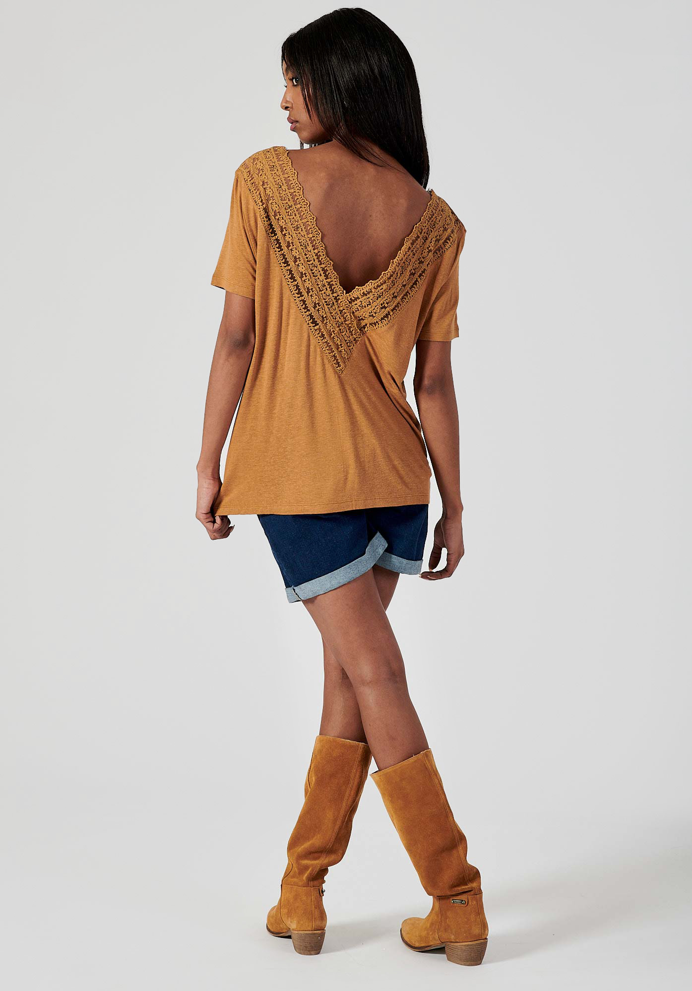 FILIP  T-shirt marron femme