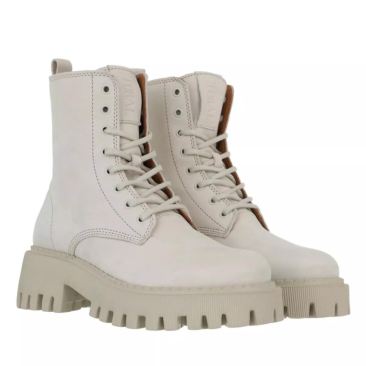 TORAL Stiefeletten weiss Schnürstiefel
