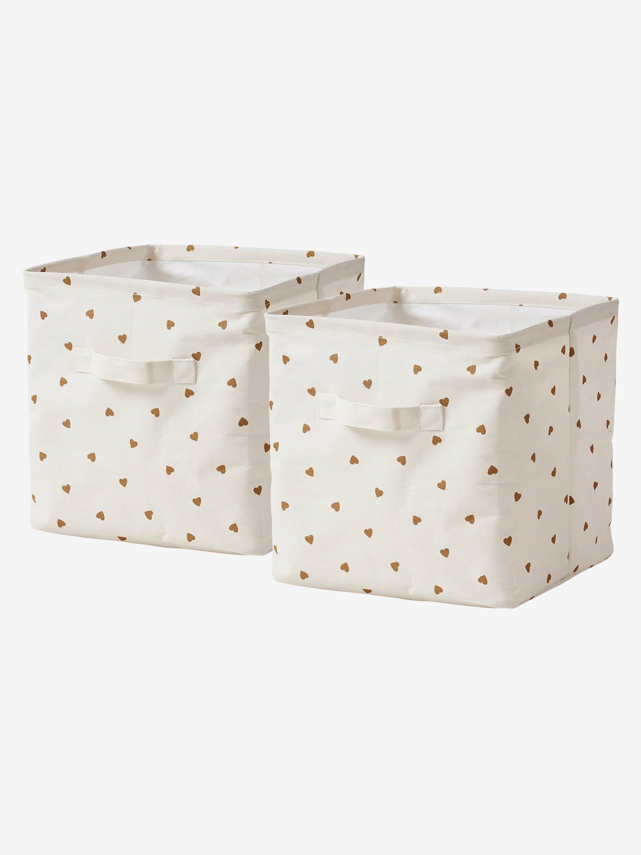 Vertbaudet 2er-Pack Kinderzimmer Aufbewahrungsboxen - grün/savannentiere