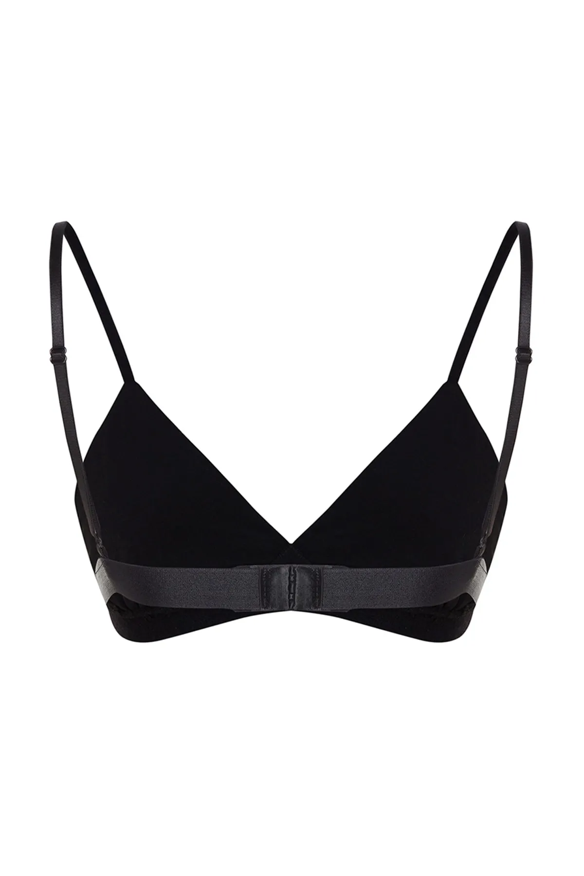 Trendyol Collection  X Sagaza Studio detailliertes Bustier aus schwarzem Stein und Netzstoff TCLSS23BS00001