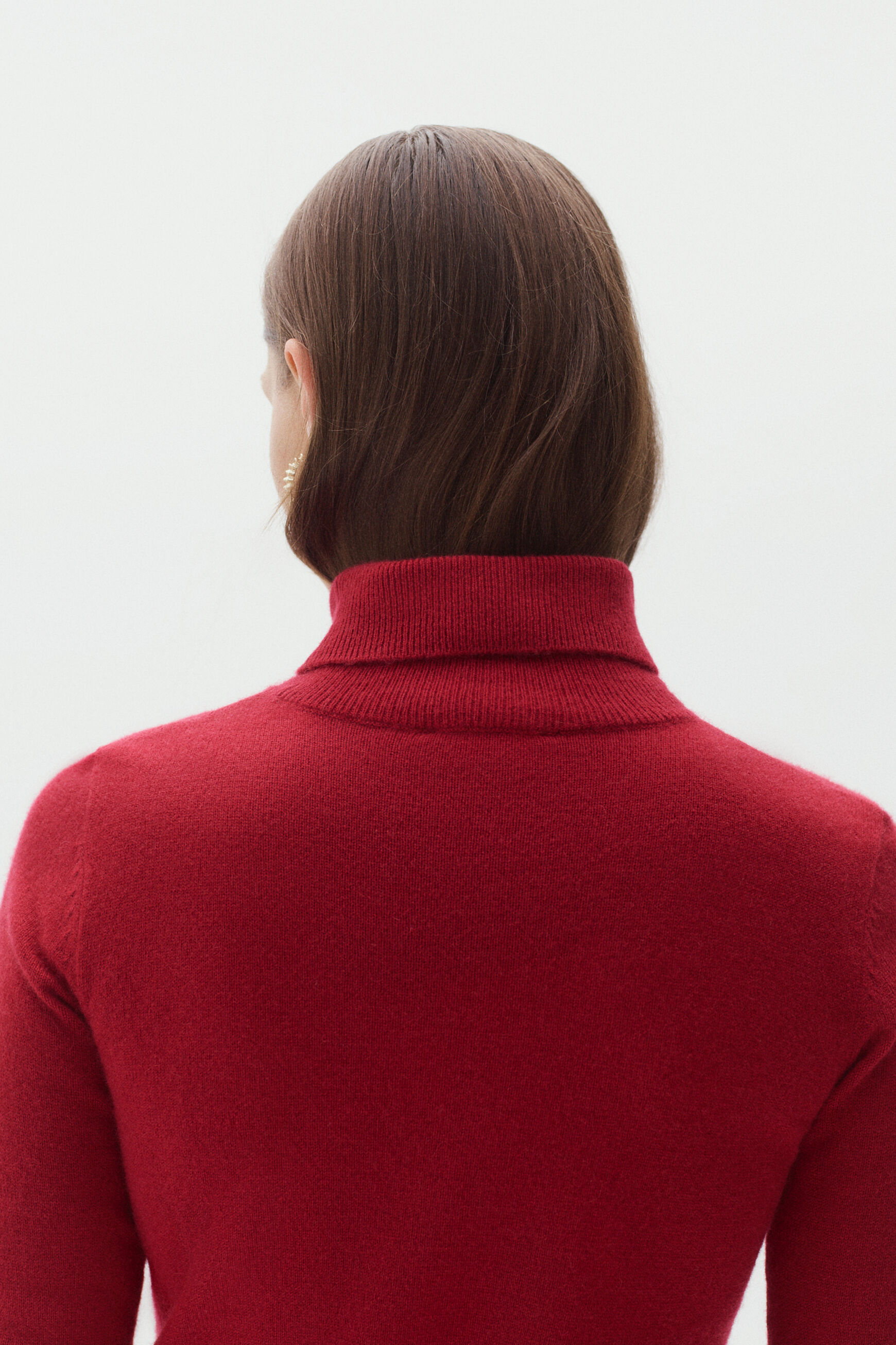 pull dylan b 100% cachemire rouge fonce femme