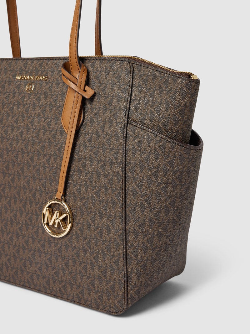 Shopper mit Label-Detail Modell 'MARILYN' in mittelbraun