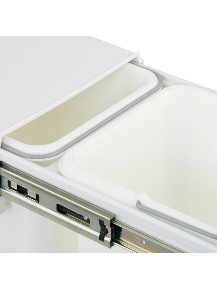 relaxdays Einbaumülleimer in Weiß - 2 x 8 L günstig kaufen onesize