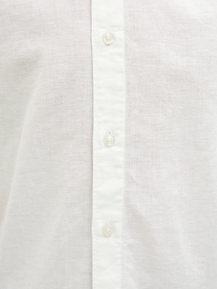 JACK & JONES Junior Kurzarmhemd JJBREEZE LINEN BLEND SHIRT JNR in white günstig kaufen