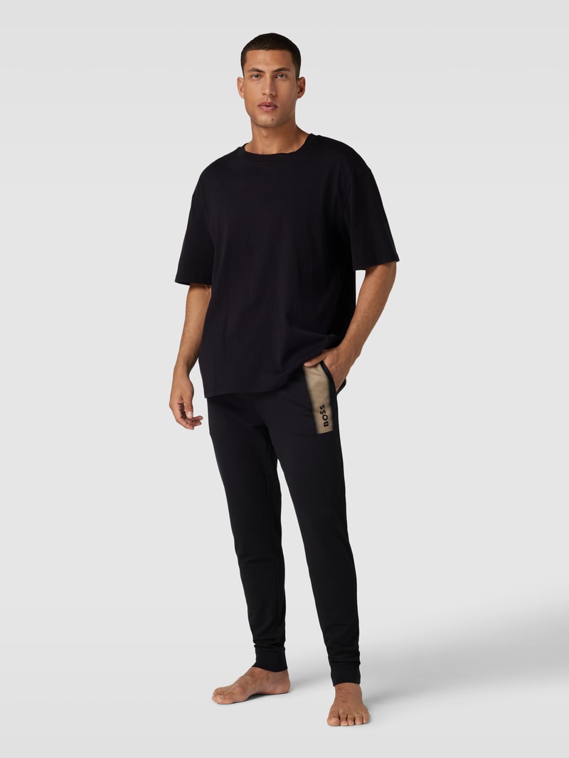 Sweatpants mit Label-Detail in schwarz