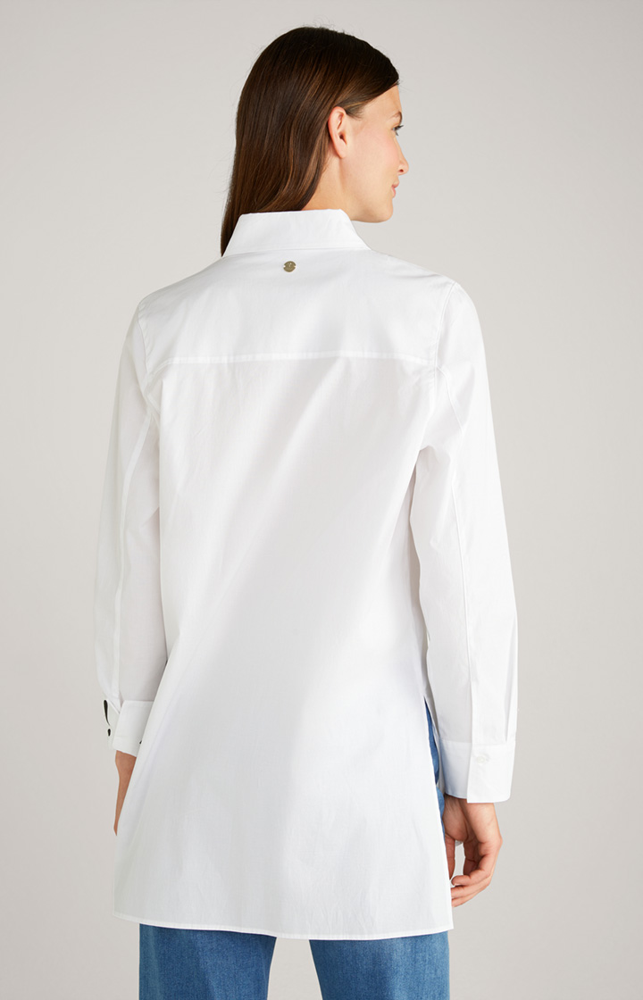Long-Bluse in Weiß