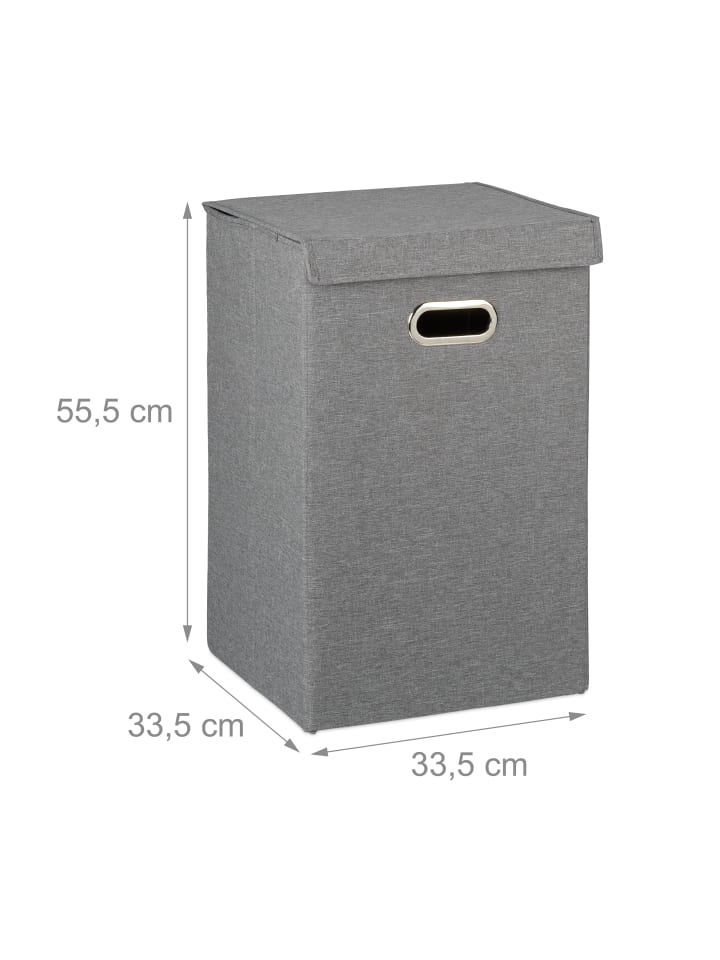 relaxdays 2x Wäschekorb in Grau - 62 l günstig kaufen onesize