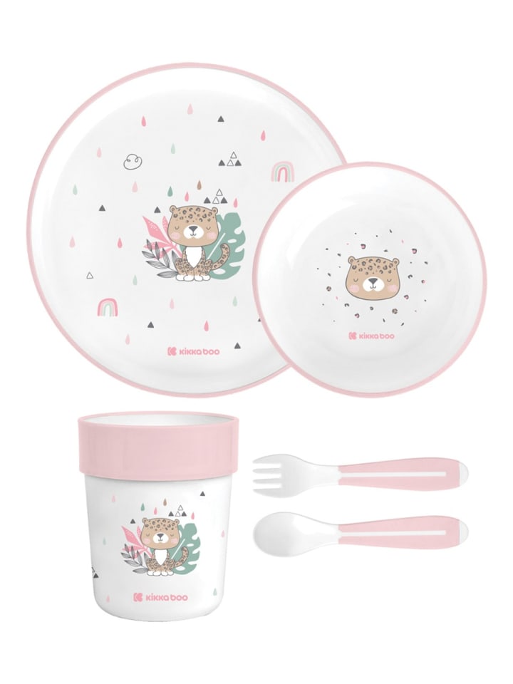 Kikkaboo Geschirr Set Savanna 5-teilig in rosa günstig kaufen onesize