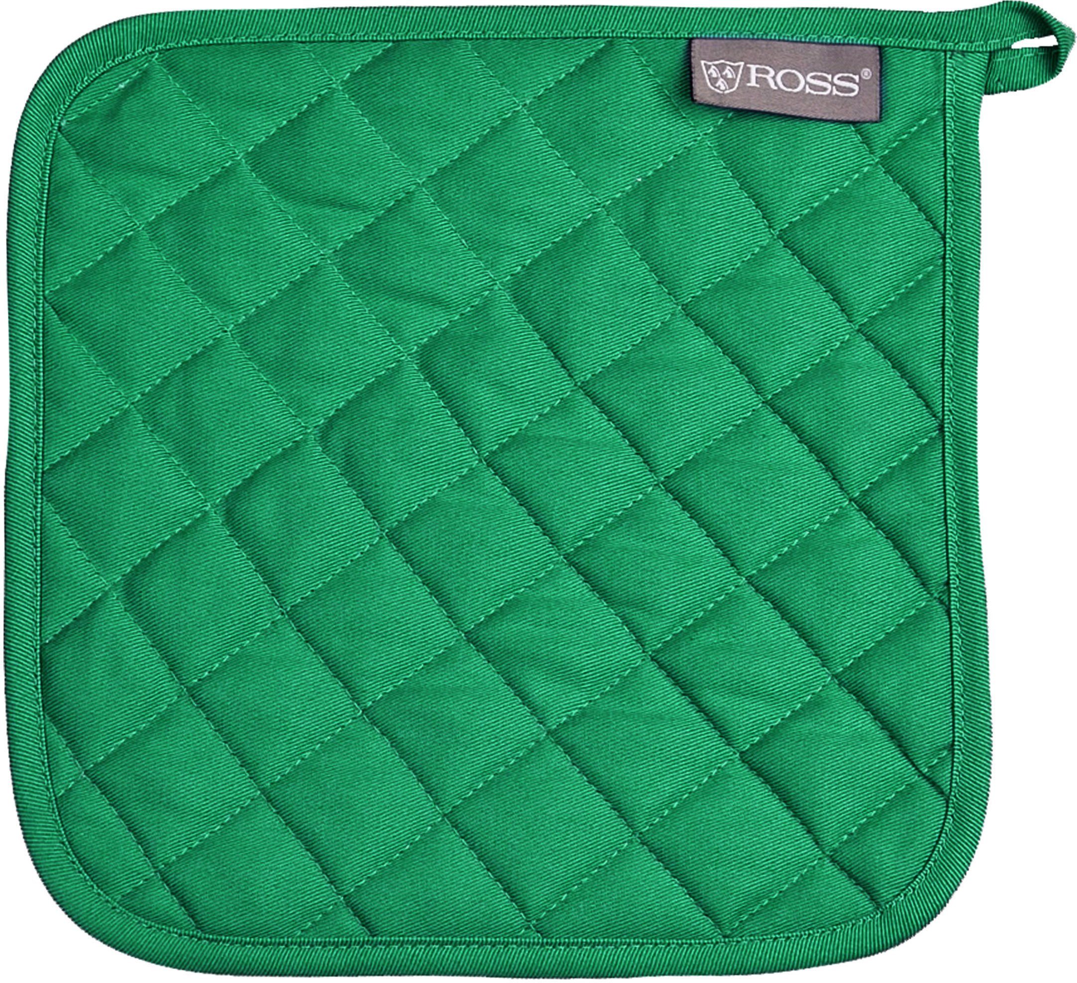 ROSS Topflappen Exclusiv, (Set, 4-tlg), 2x Topflappen und 2x Grillhandschuh, 100% Baumwolle