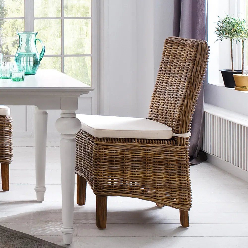 Novasolo Rattanstuhl Wickerworks (2er-Set Stühle, 2 St), Standard Rückenlehne, Morin, Morin Dining Stuhl (2er-Set)