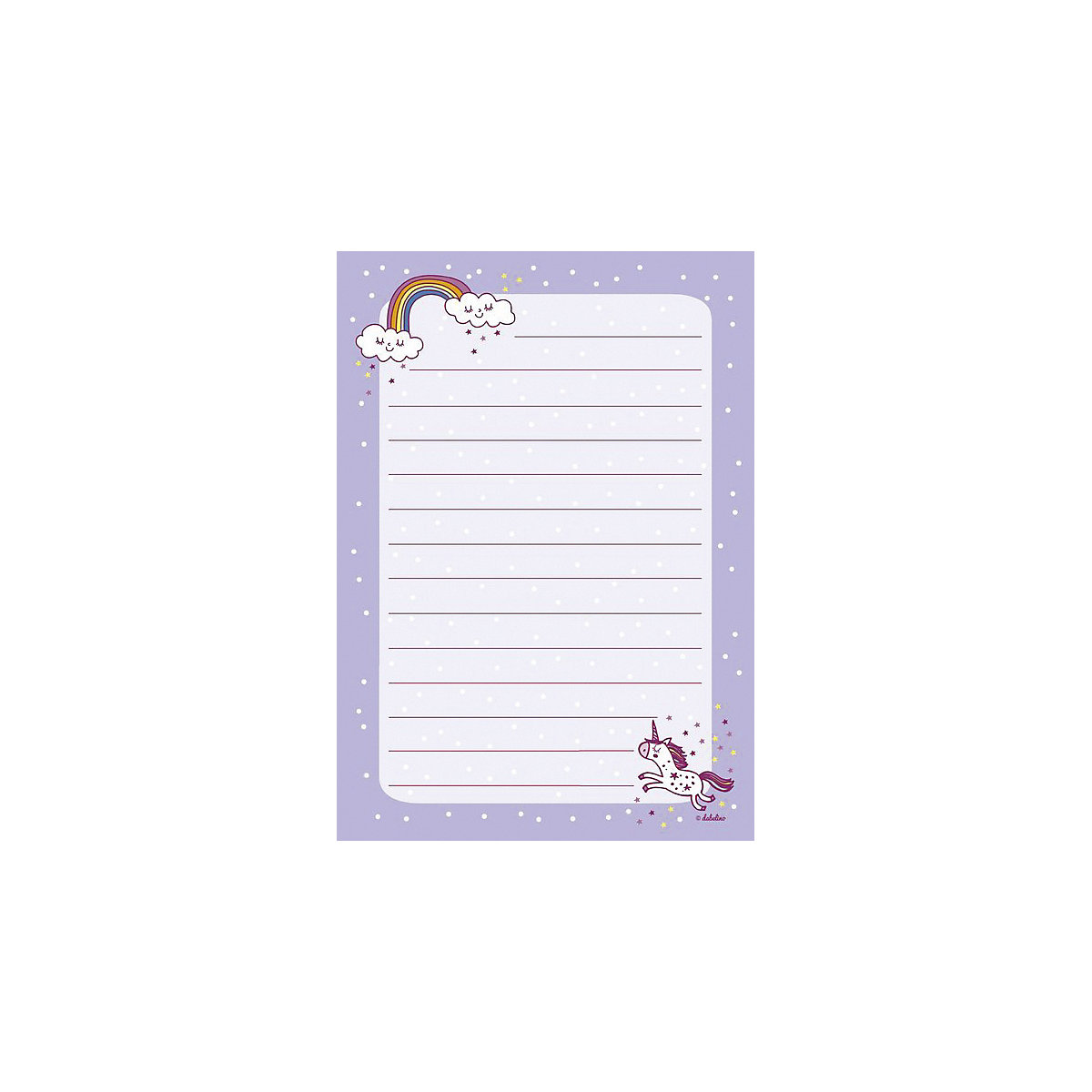 Briefpapier-Set für Kinder: Einhorn