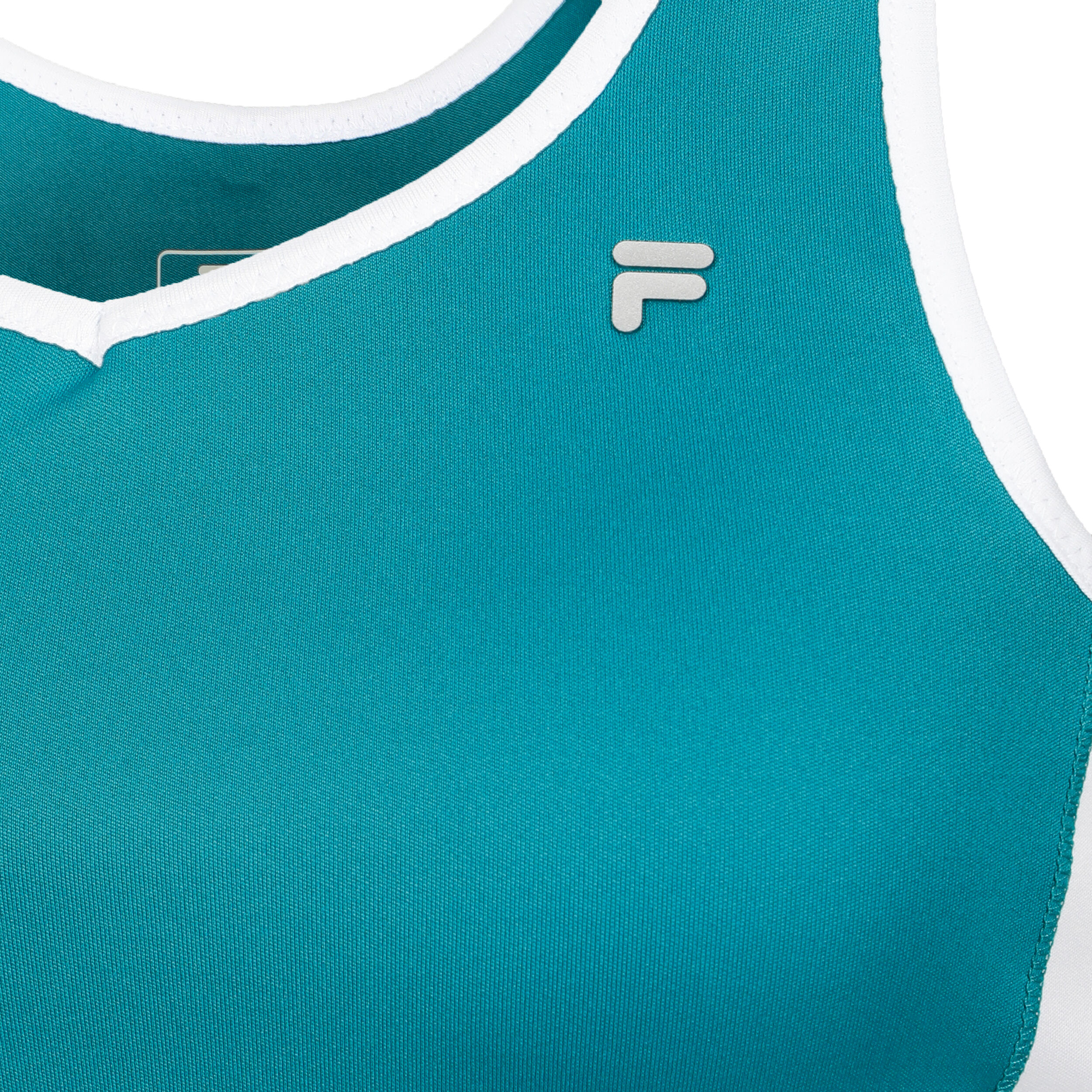 Celia Tank-Top Damen - Petrol, Weiß