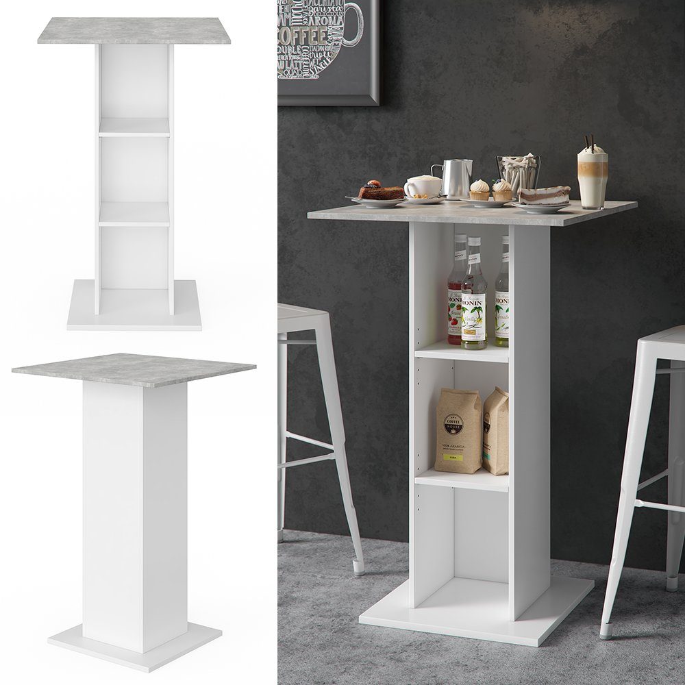 Vicco Bartisch Stehtisch Tresentisch RODEO Weiß Beton