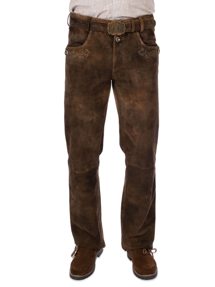 Almsach Lederhose HE1051 in dunkelbraun günstig kaufen 60