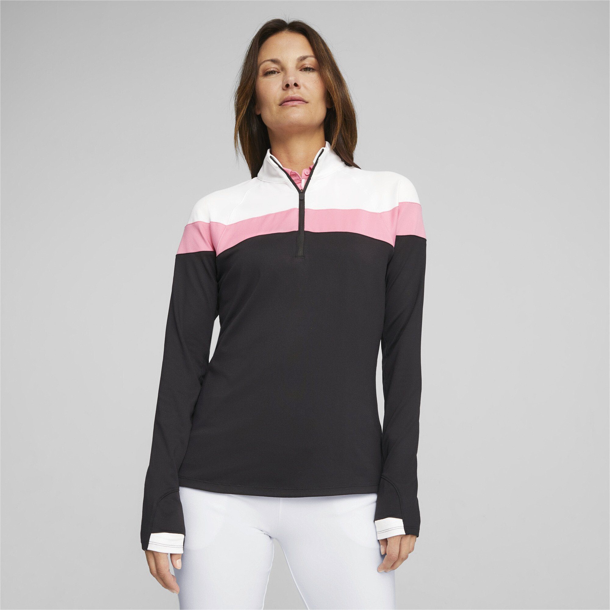 PUMA Trainingspullover Leichter Golfpullover mit Reißverschluss Damen