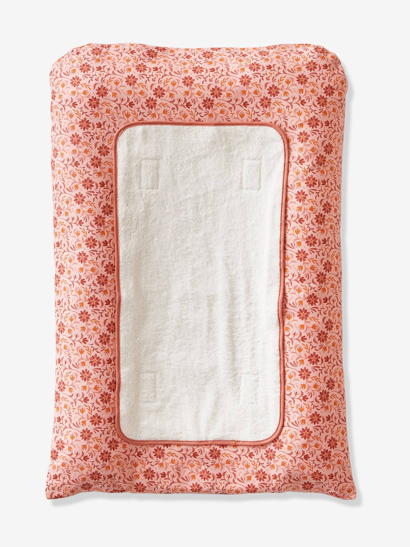 Vertbaudet Baby Wickelauflage HIPPIE VINTAGE, personalisierbar - rosa