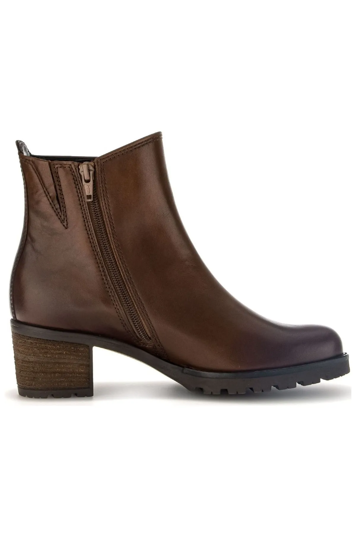GABOR  Stiefelette - Braun - Blockabsatz