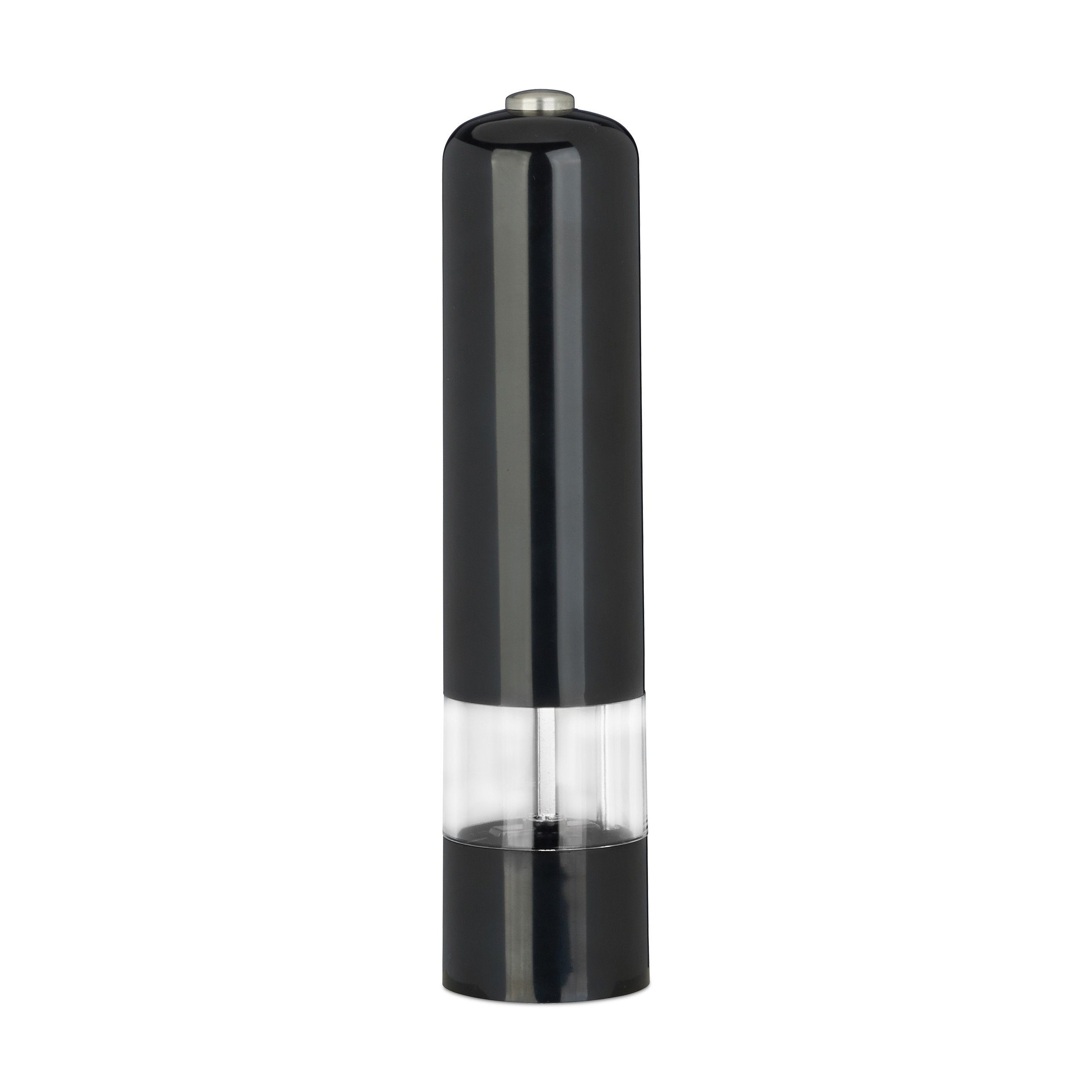 relaxdays Salz-/Pfeffermühle Elektrische Pfeffermühle 2er Set