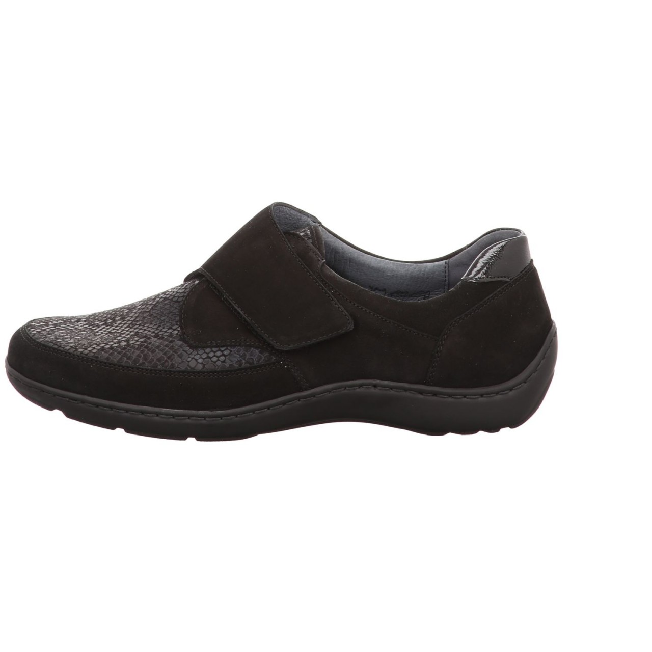 WALDLÄUFER Komfort Slipper schwarz DENVER KROKUSSTR. TAIPEI