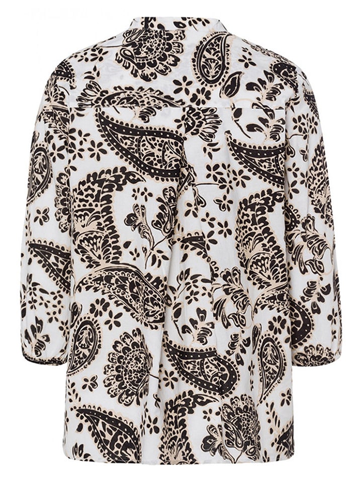 More & More Bluse in Weiß/ Schwarz günstig kaufen