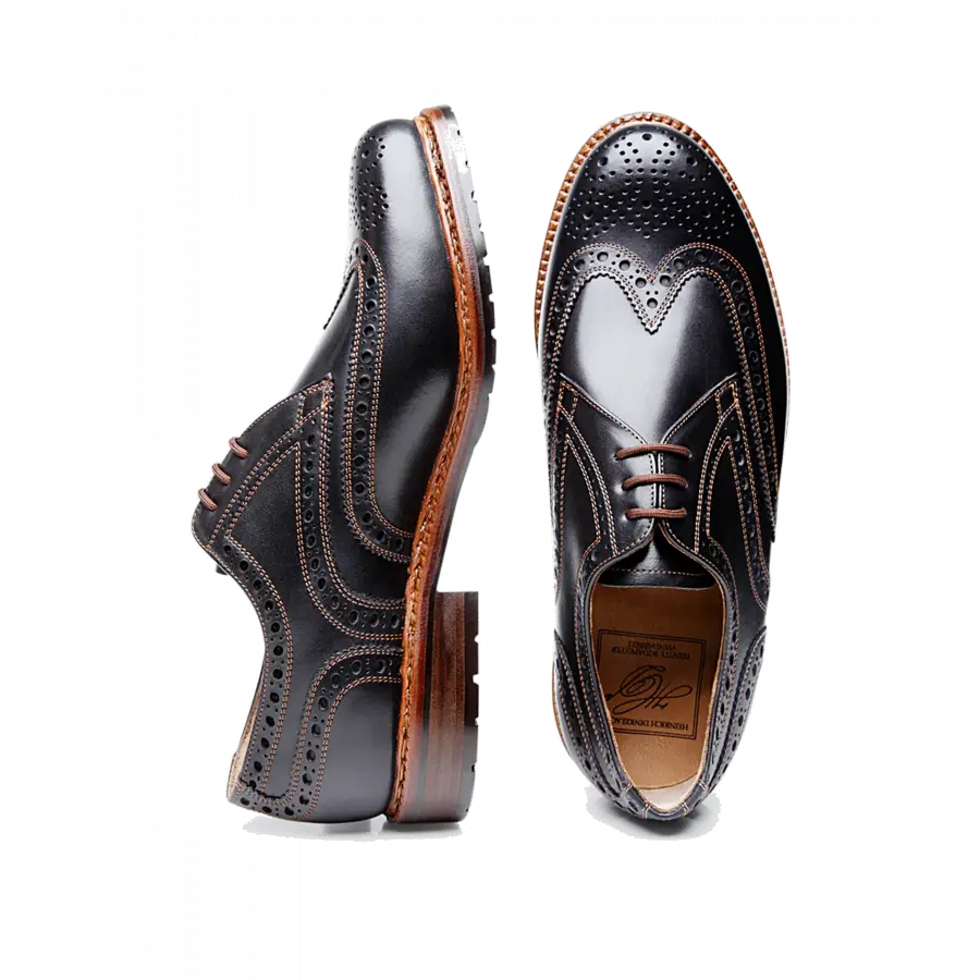 Heinrich Dinkelacker - Businessschuhe Derby JANOSH K FULL BROGUE FC Kalbsleder - schwarz