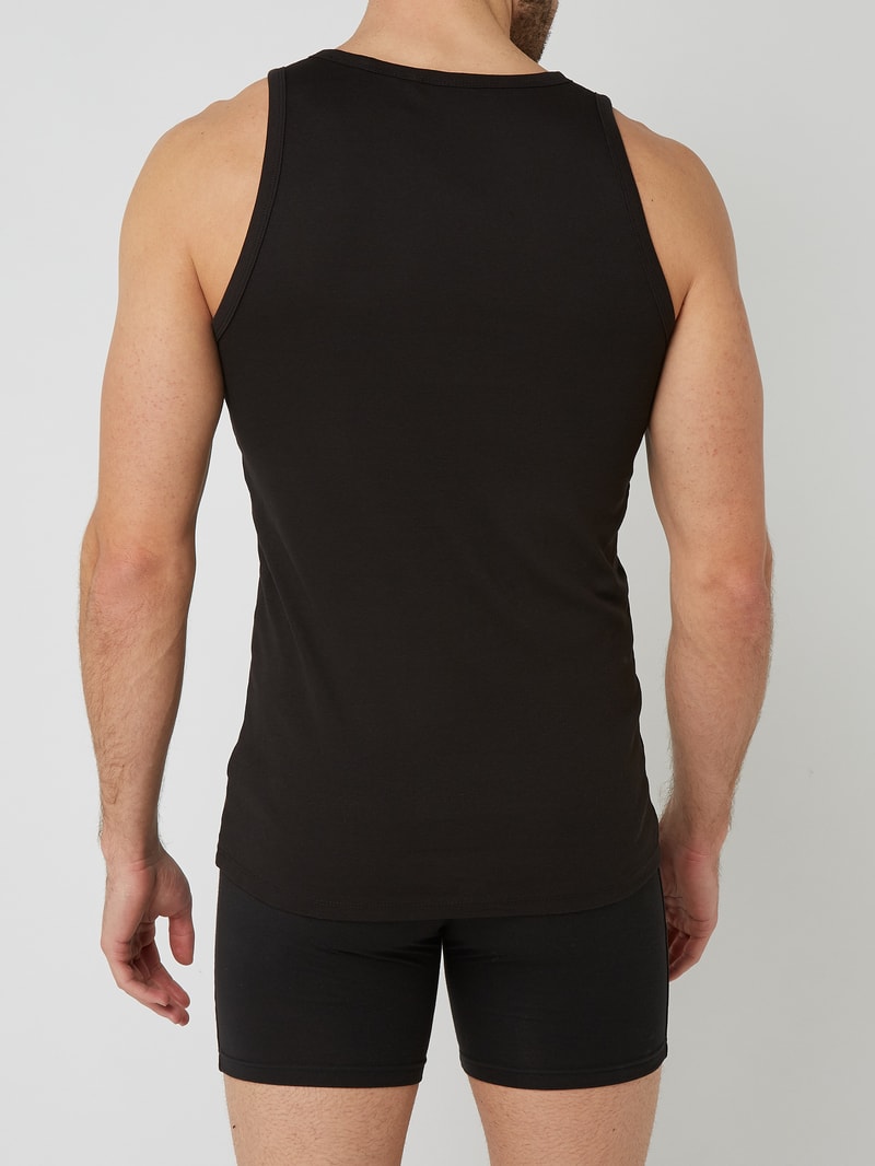 Slim Fit Unterhemd aus Organic Cotton in schwarz