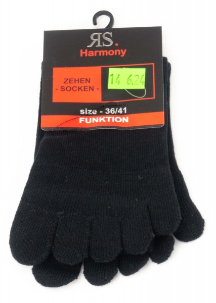 RS Harmony ~ Zehensocke ~ Schwarz