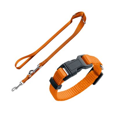 HUNTER Set: Halsband London + Führleine London, orange